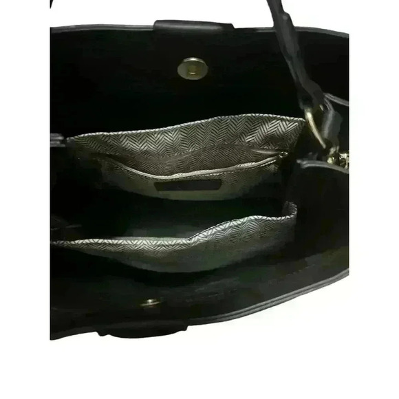 Jen & Co Tati Lizard Black Satchel Vegan Adjustable And Detachable Strap. - Picture 4 of 5